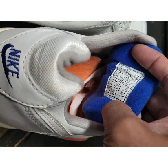 1990 Nike Air Cross Trainer Low White/Orange Vintage Sneakers Shoes 6877 Men 8